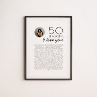 50 Reasons I Love You Gift For Milestone Birthday