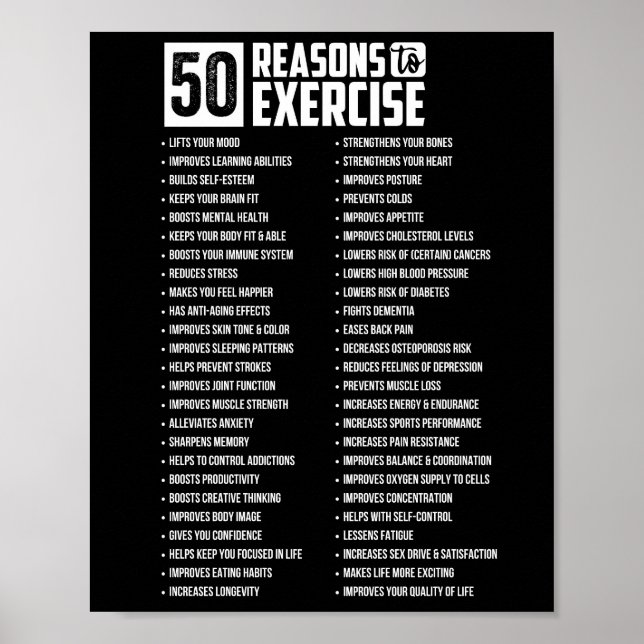 50 Reasons to Workout Poster (Front)
