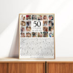 50 Reasons We Love You Photo Collage Keepsake Gift Poster<br><div class="desc">50 Reasons We Love You Photo Collage Poster | Customizable Photo Collage Celebrate a loved one with this heartfelt 50 Reasons We Love You poster—perfect for milestone birthdays, anniversaries, or just to show how much they’re cherished. This elegant and fully customizable design lets you personalize each of the 50 reasons...</div>
