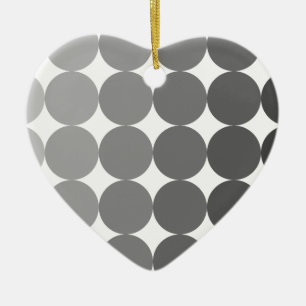 50 Shades of Grey Circles Ceramic Tree Decoration