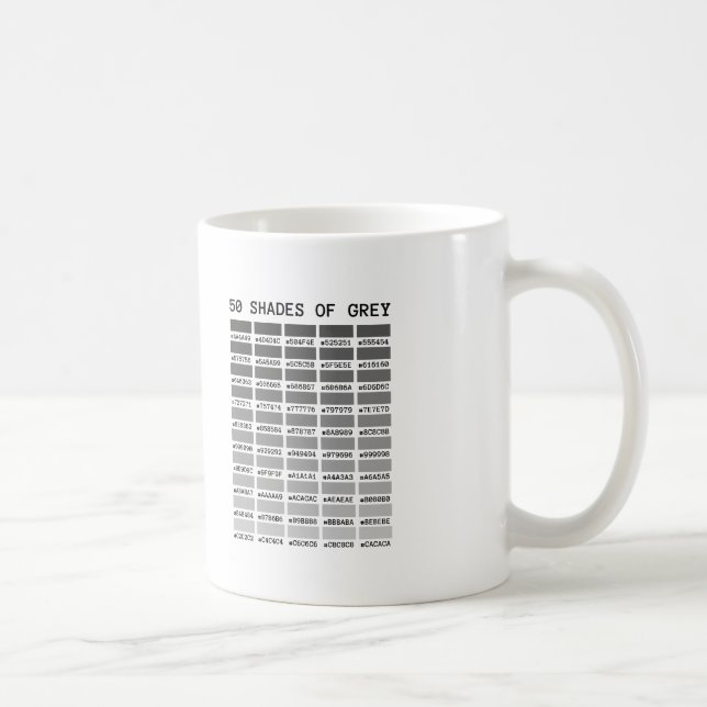 50 shades of grey coffee mug (Right)