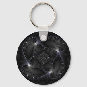 50 Shades Of Grey - Fractal Art Key Ring