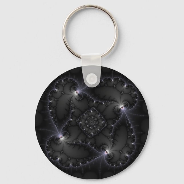 50 Shades Of Grey - Fractal Art Key Ring (Front)