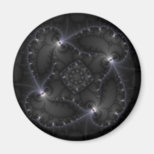 50 Shades Of Grey - Fractal Art Magnet