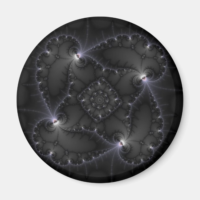 50 Shades Of Grey - Fractal Art Magnet (Front)
