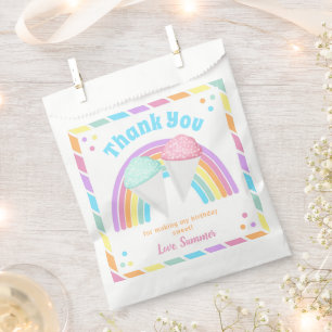 50 Snow Cone Treat Bags Snow Cone Favour