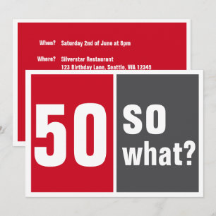 50 So and? Invitation