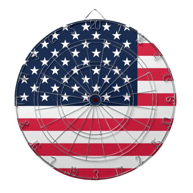 50-Star American Flag: Old Glory Stars and Stripes Dartboard (Front)