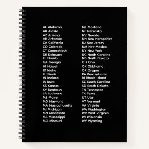 50 States Spiral Notebook