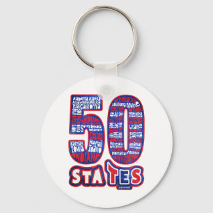 50 STATES USA KEY RING