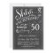 50 Surprise birthday invitation Chalkboard Rustic