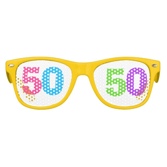 50 th  BIRTHDAY PARTY, FUN 50 Kids Sunglasses (Front)