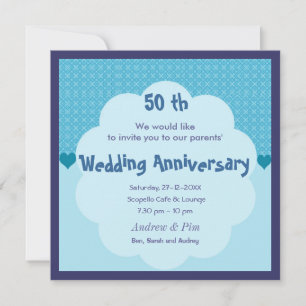 50 th Wedding Anniversary Invitation