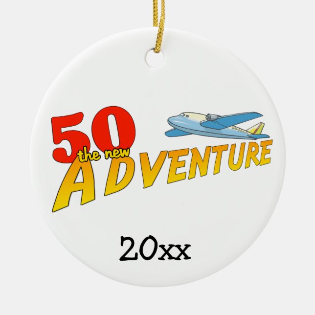 50 The New Adventure Plane Keepsake Ornament (Front)