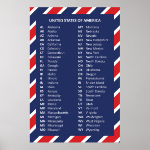 50 United States of America Poster