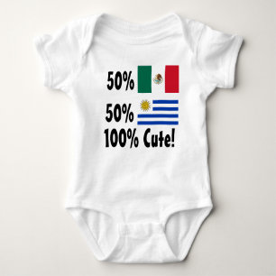 50% Uruguayan 50% Mexican 100% Cute Baby Bodysuit