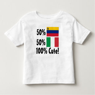 50% Venezuela 50% Italian 100% Cute Toddler T-Shirt