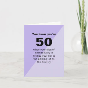 50: When Lucky Is Finding Your Car in Parking Lot Card