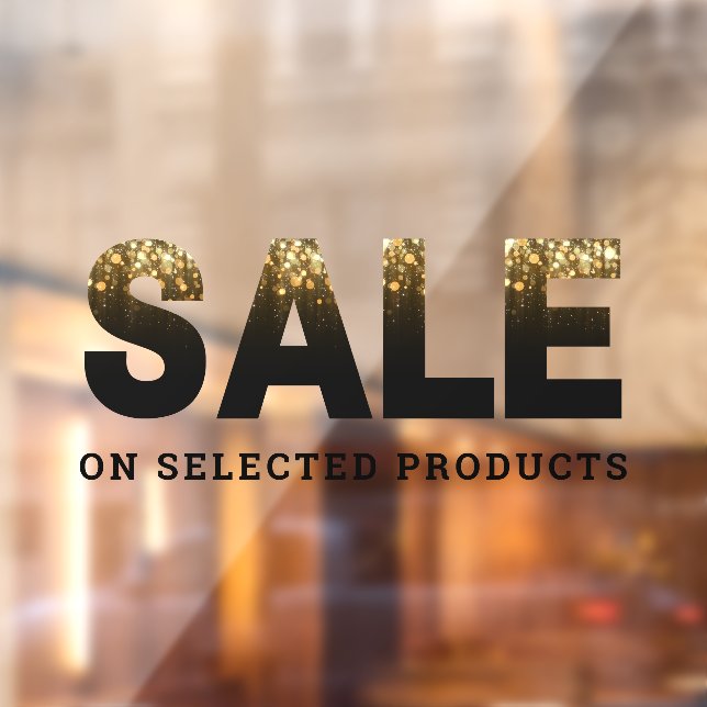 50"X30" Glam Black Gold Sale Word Business Door (Sheet 2)