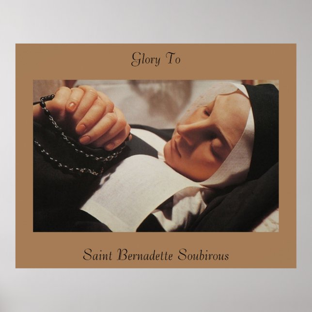 50"x 40" Glory To Saint Bernadette Soubirous Poster (Front)