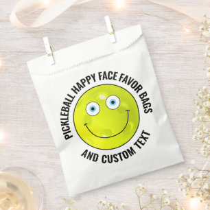 50 x Custom Pickleball Party BLUE EYES Happy Face Favour Bag