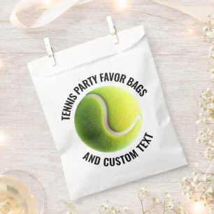 50 x Tennis Ball Personalized Text Favor Bags