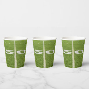 50 Yard Line Football Party Paper Cups