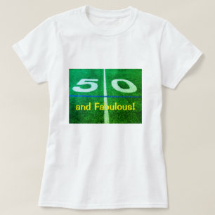50 yard line football sports field, fabulous T-Shirt