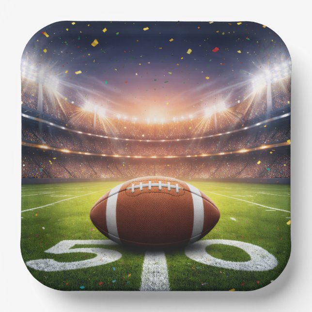 "50 Yard line Game Day" Dimensions: 9" Plate (Front)