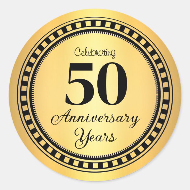 50 Year Anniversary Envelope Seal (Front)