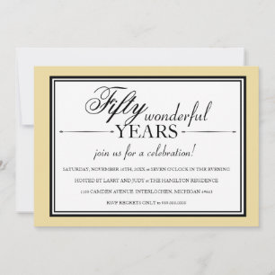 50 Year Anniversary Party Invitation