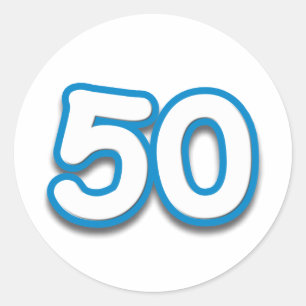 50 Year Birthday or Anniversary - Add Text Classic Round Sticker