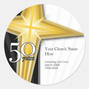 50 Year Church Anniversary Sticker