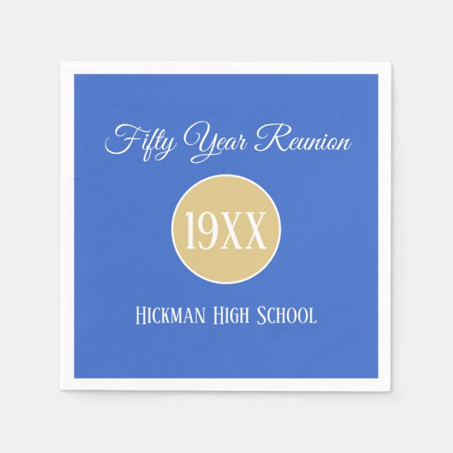 50 year Class Reunion napkins (Front)