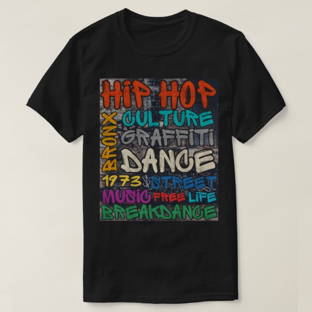 50 year of Hip Hop Culture Graffiti  T-Shirt (Design Front)