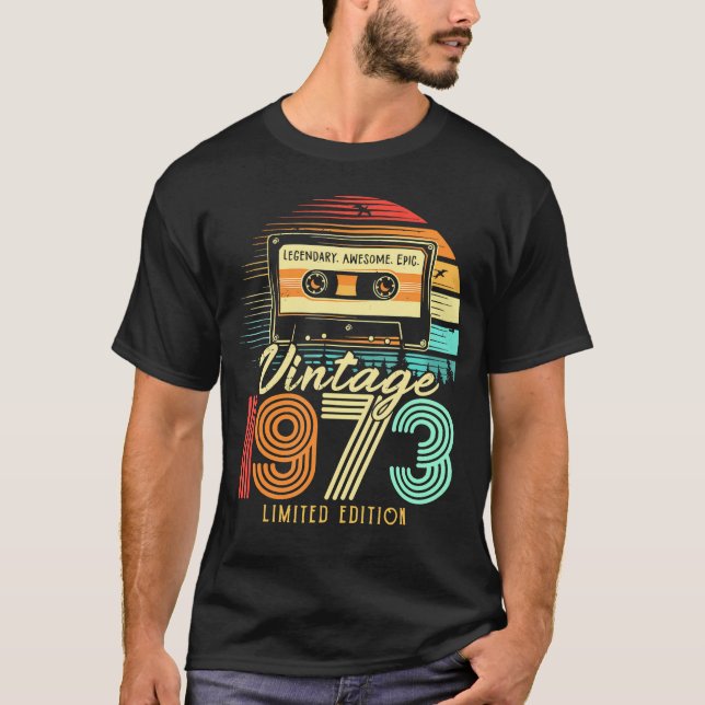 50 Year Old 1973 Cassette Tape 50Th Birthday T-Shirt (Front)