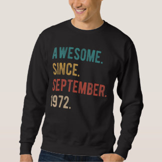 50 Year Old 50th Birthday Bday Awesome Since Septe Sweatshirt
