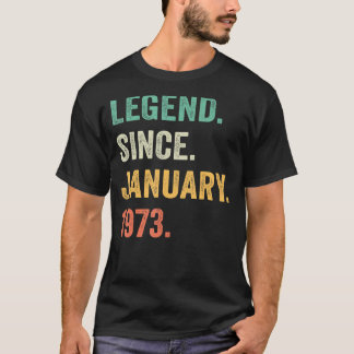 50 Year Old  50th Birthday Men Legend Since Januar T-Shirt