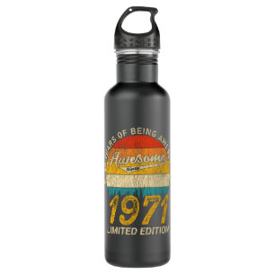 50 Year Old Bday 1971 Awesome Since 50th Birthday 710 Ml Water Bottle