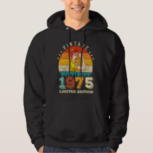 50 Year Old Bday 1975 Vintage 50th Birthday Women Hoodie