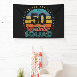 50 Year Old Birthday Vintage Banner