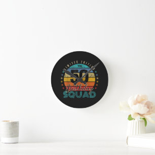 50 Year Old Birthday Vintage Round Clock