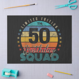 50 Year Old Birthday Vintage Tissue Paper
