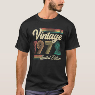 50 Year Old  Born In 1972 Vintage 50th Birthday Re T-Shirt