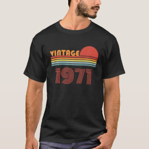50 Year Old Day Of Birth Vintage Retro Sunset Born T-Shirt