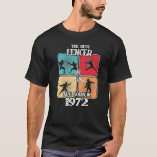 50 Year Old Fencer Fencing Sport 1972 50th Birthda T-Shirt
