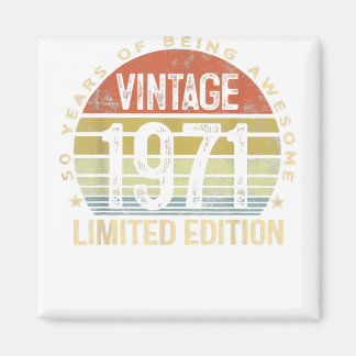 50 Year Old Gifts Vintage 1971 Limited Edition 50t Magnet