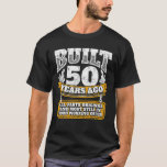 50 Year Old Gifts Vintage 1971 Original Parts 50Th T-Shirt<br><div class="desc">Vintage 1971 original parts. It’s weird being the same age as old people. Funny 50 years old birthday. Gag sunset vintage 1971 original parts 50th birthday graphic design with palm trees, quirky b-day quotes. Sarcastic item for him, her, older men, women, pensioner, retiree, elderly person, old fogey guy, senior citizens,...</div>