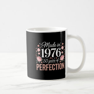 50 Year Old Made in 1976 Floral 50th Birthday Coffee Mug