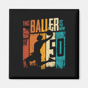 50 Year Old Sketll 50th Birthday Boy Sketll Player Magnet